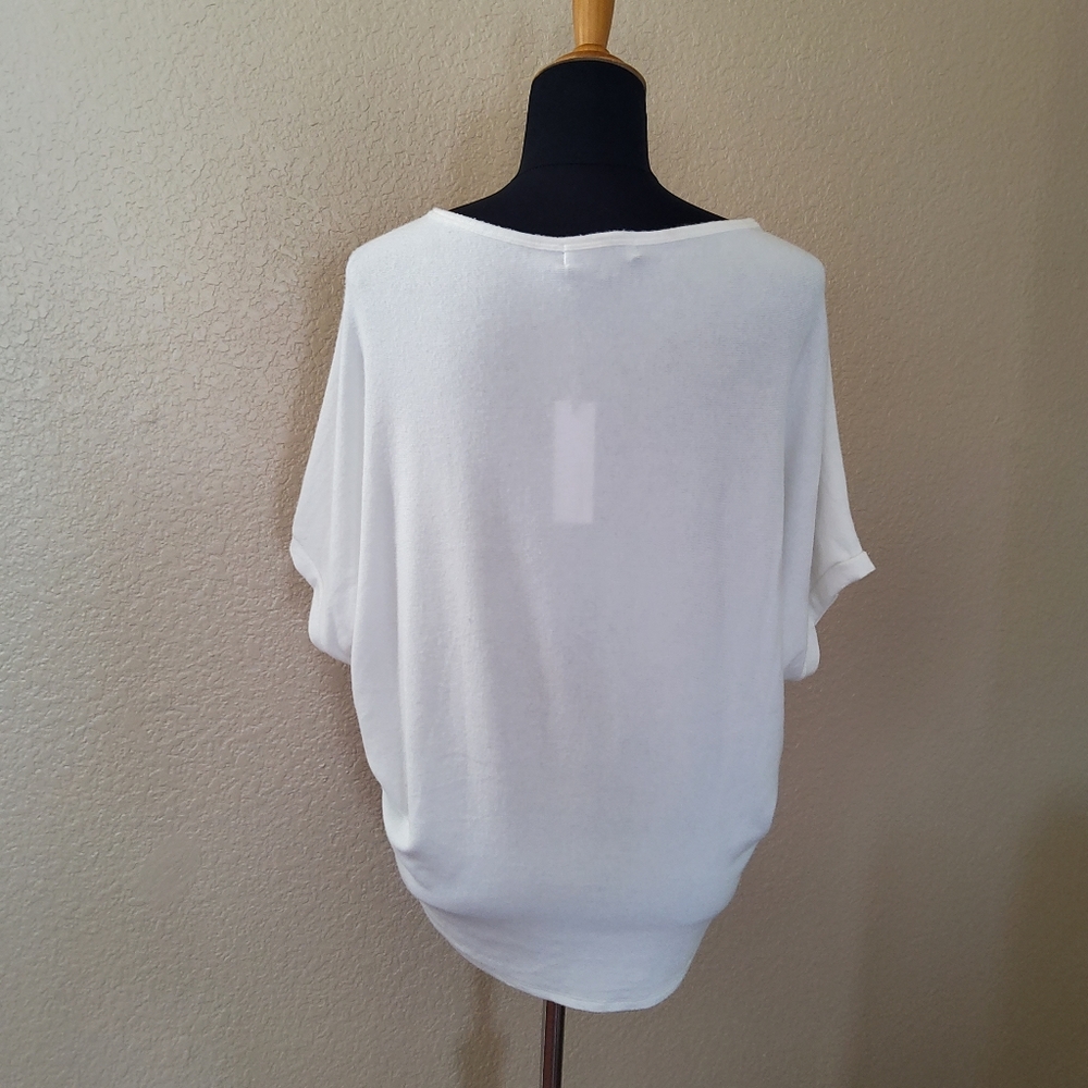 Michael Stars Verna Dolman Sleeve Knit Sweater Top White Size S NWT - Picture 6 of 9